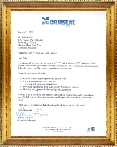 Norriseal Blue Award 2007